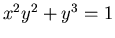 $x^2y^2+y^3=1$