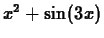 $x^2+\sin(3x)$