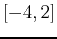 $[-4,2]$