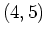 $(4,5)$