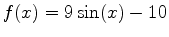 $f(x)=9\sin(x)-10$