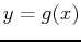 $y=g(x)$