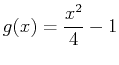 $\displaystyle g(x)=\frac{x^2}{4}-1$