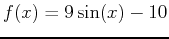 $f(x)=9\sin(x)-10$