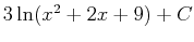 $3 \ln(x^2+2x+9) +C$