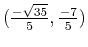 $(\frac{-\sqrt{35}}{5},\frac{-7}{5})$