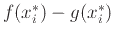 $f(x_{i}^{*}) -
g(x_{i}^{*})$