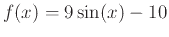 $f(x)=9\sin(x)-10$