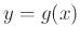 $y=g(x)$