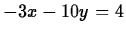 $-3x-10y=4$