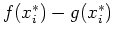 $f(x_{i}^{*}) -
g(x_{i}^{*})$