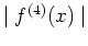 $\mid f^{(4)}(x) \mid$