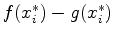 $f(x_{i}^{*}) -
g(x_{i}^{*})$