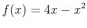 $\displaystyle f(x)=4x-x^2$