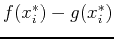 $f(x_{i}^{*}) -
g(x_{i}^{*})$