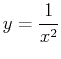 $\displaystyle y=\frac{1}{x^2}$