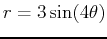 $r = 3\sin(4\theta)$