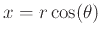 $x=r \cos(\theta)$