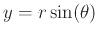 $y=r \sin(\theta)$