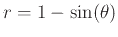 $\displaystyle r = 1 - \sin (\theta )$
