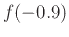 $f(-0.9)$