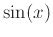 $\sin(x)$