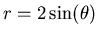 $r=2 \sin(\theta)$