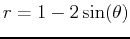 $r = 1 -2 \sin(\theta)$