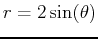 $r=2 \sin(\theta)$