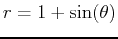 $r=1+\sin(\theta)$