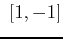 $\
[1,-1]$