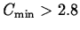 $C_{\mathrm{min}} > 2.8$