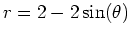 $r = 2-2\sin(\theta)$