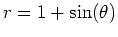 $r=1+\sin(\theta)$