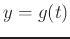 $y=g(t)$