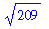 sqrt(209)
