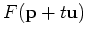 $F(\mathbf{p}+t\mathbf{u})$