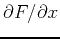 $\partial F /\partial x$