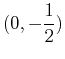 $\displaystyle (0,-\frac{1}{2})$