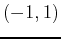 $\displaystyle (-1,1)$