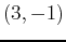 $\displaystyle (3,-1)$