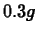$0.3g$