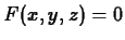 $F(x,y,z)=0$