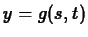 $y=g(s,t)$