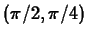 $(\pi/2,\pi/4)$
