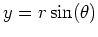 $y=r\sin(\theta)$