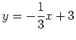 $\displaystyle y= -\frac{1}{3}x+3$