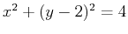 $x^2+(y-2)^2=4$