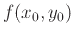 $f(x_0,y_0)$