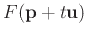 $F(\mathbf{p}+t\mathbf{u})$